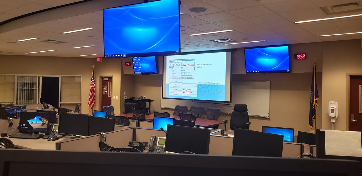 Sedgwick County Emergency Communications Center training room